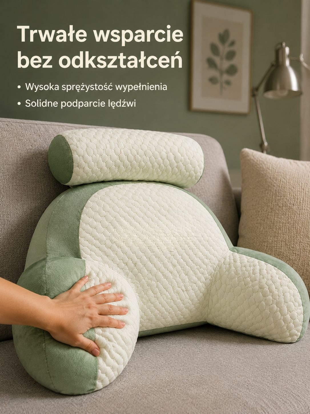 Nowoczesna poduszka na ból karku z pianką memory