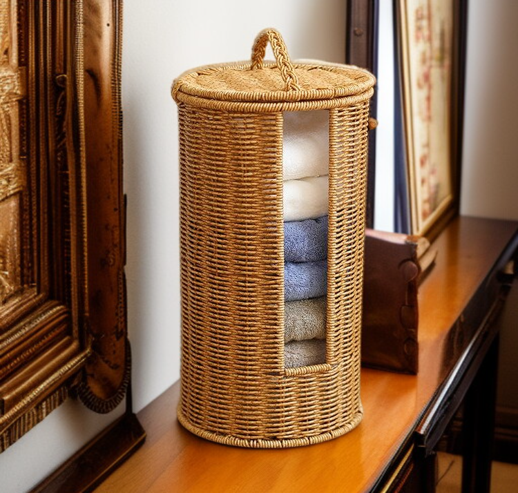 등나무 바구니 덮개 사용 예시