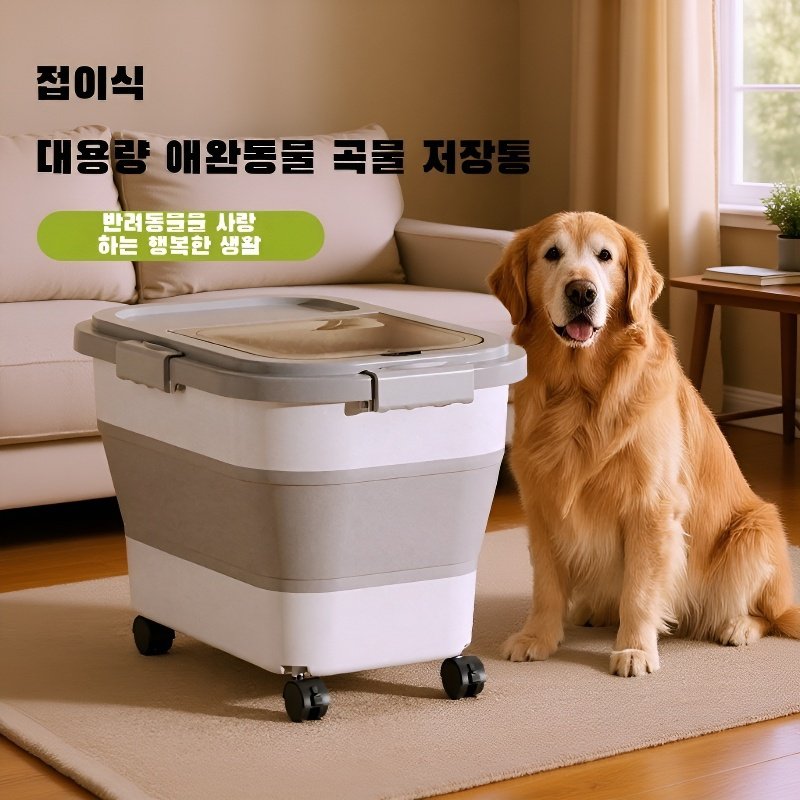  접이식 곡물 저장통 방습 쌀통