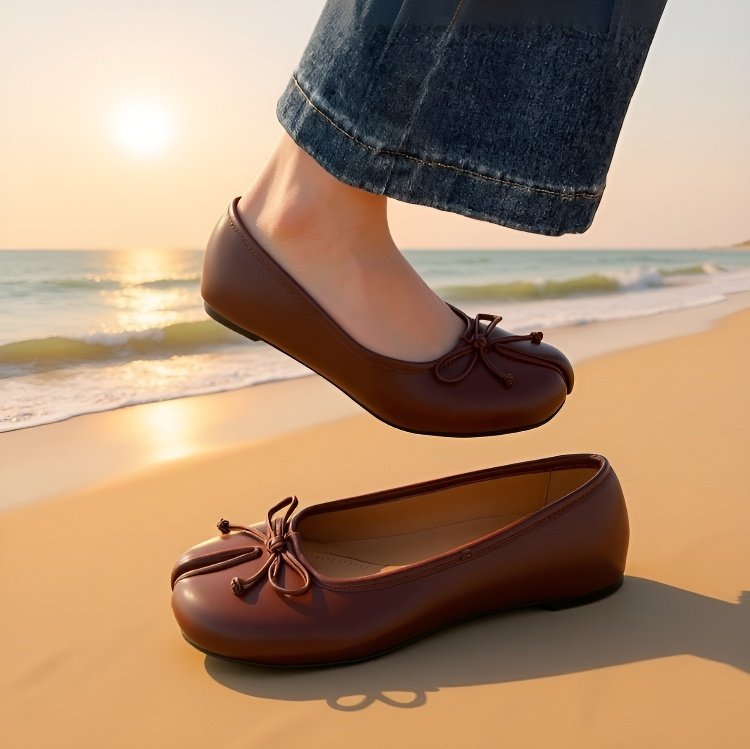 빈티지 리본 캐주얼 슈즈