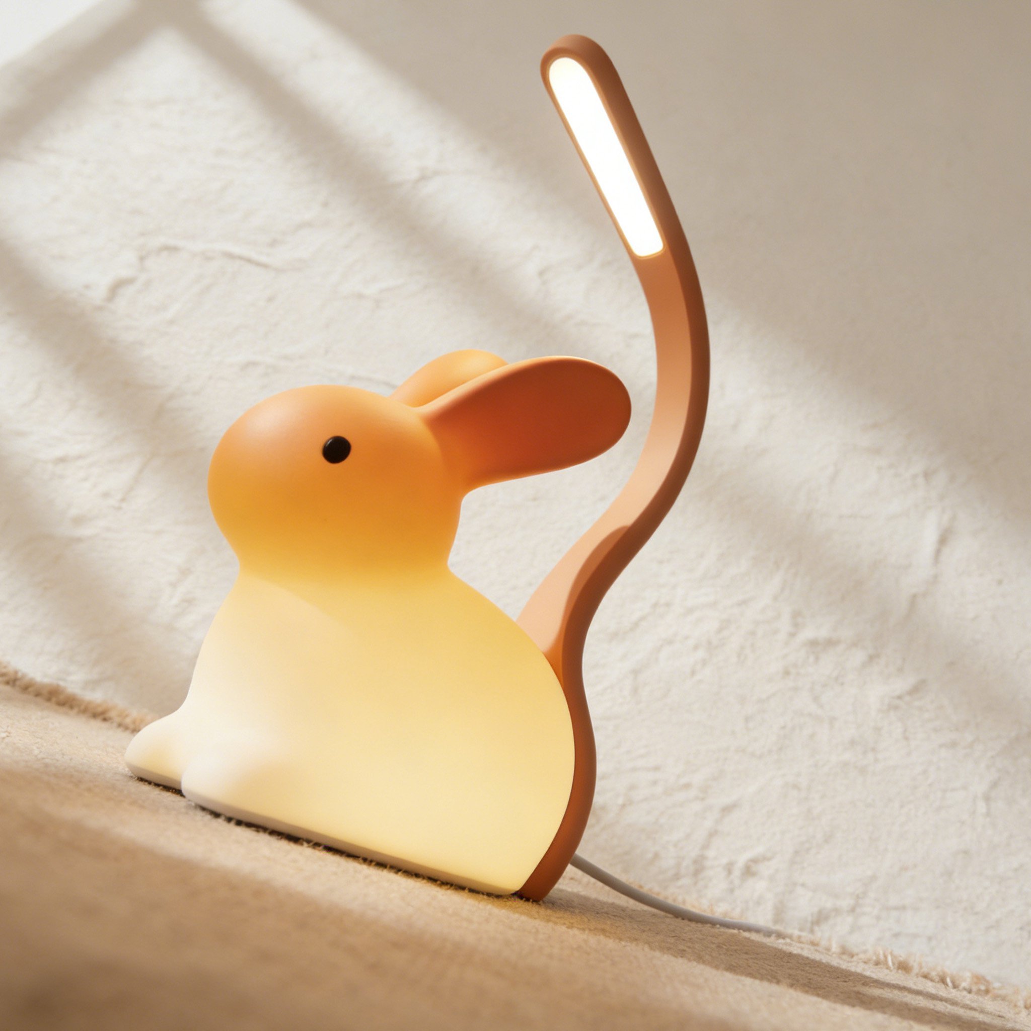 โคมไฟตั้งโต๊ะรูปกระต่ายซิลิโคนถนอมสายตา