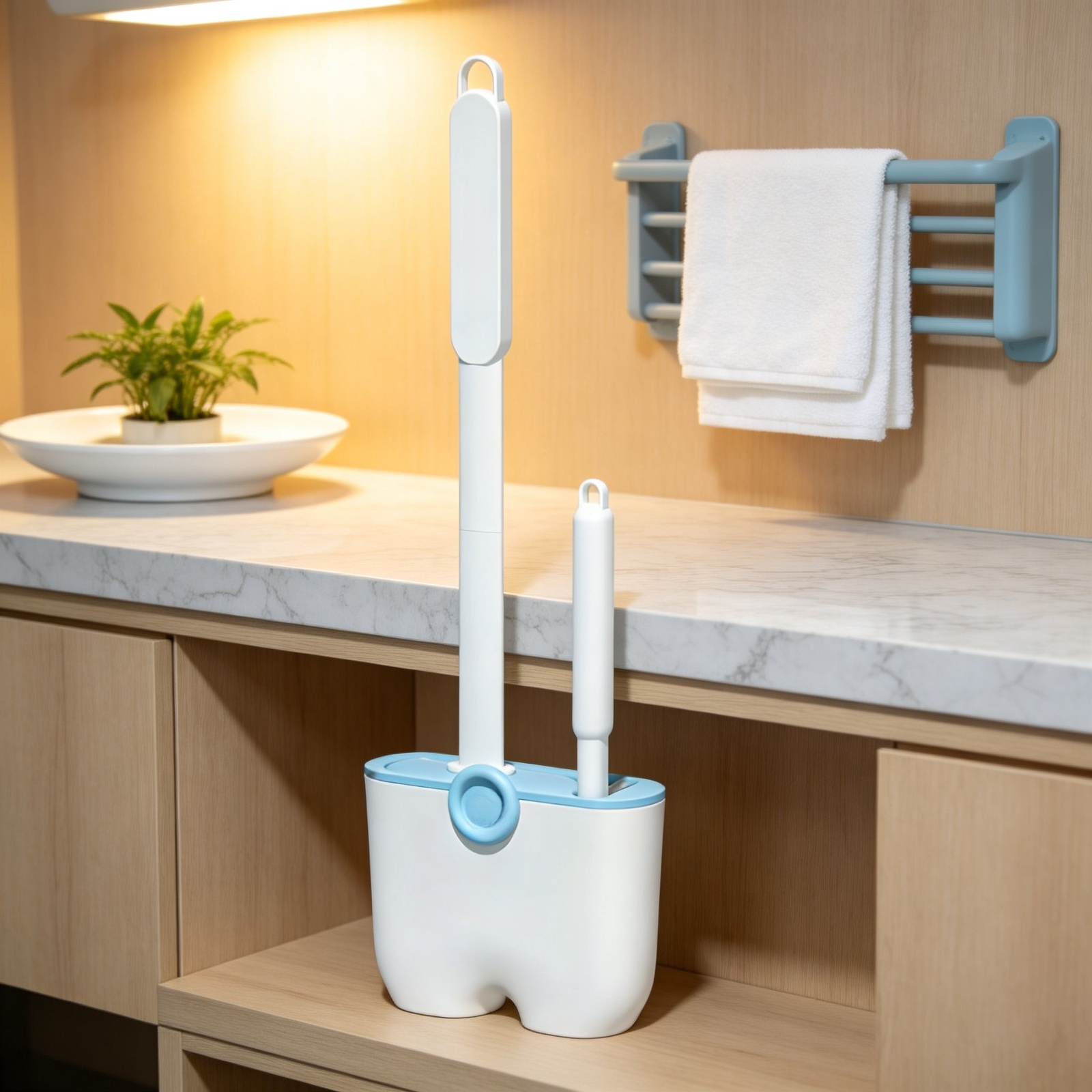 Portacepillo de baño de silicona para pared, fácil instalación sin perforaciones