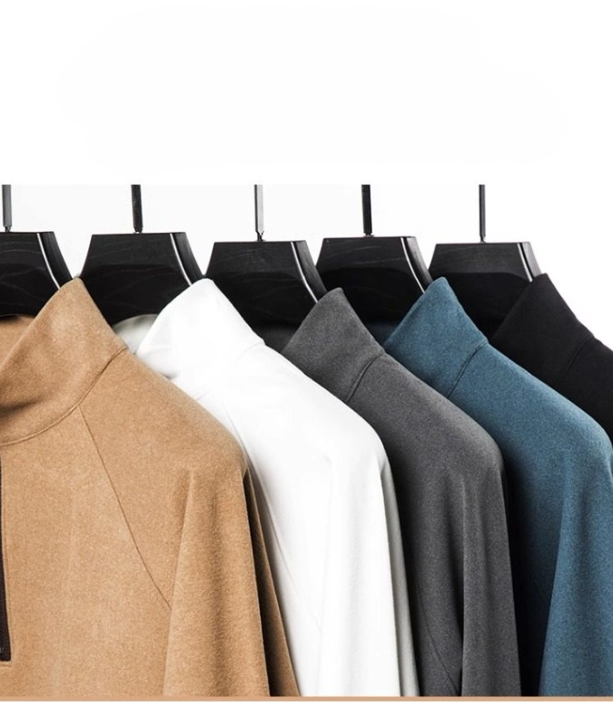 保暖刺繡男士立領半拉鏈衛衣