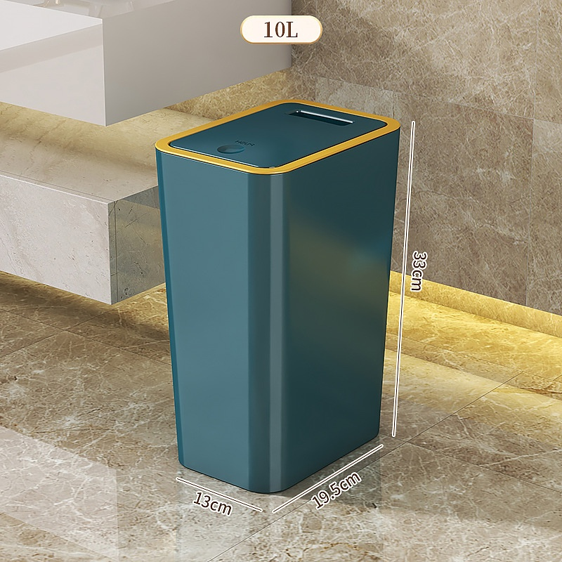 Poubelle à couvercle push pour dortoir et toilettes