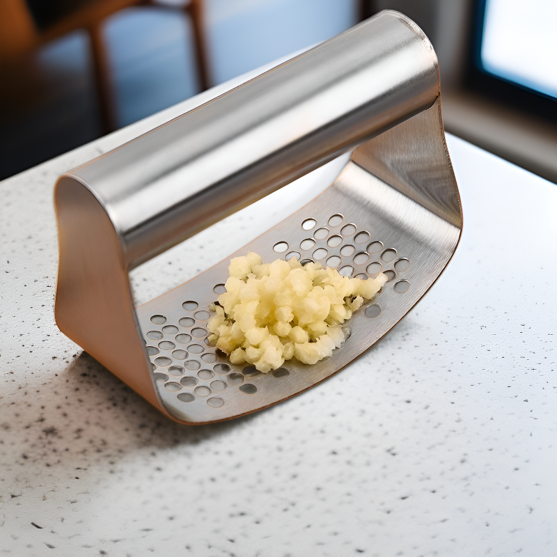 Herramienta casera para picar ajo