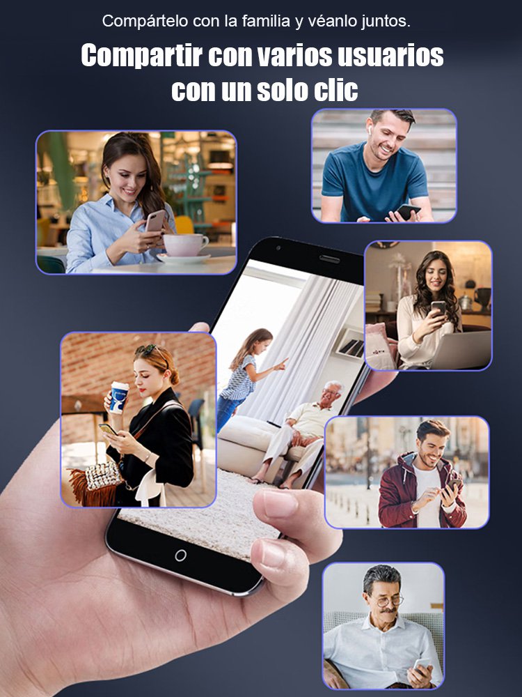 【3 millones de ultra alta definición】Cámara de vigilancia HD inalámbrica y remota.