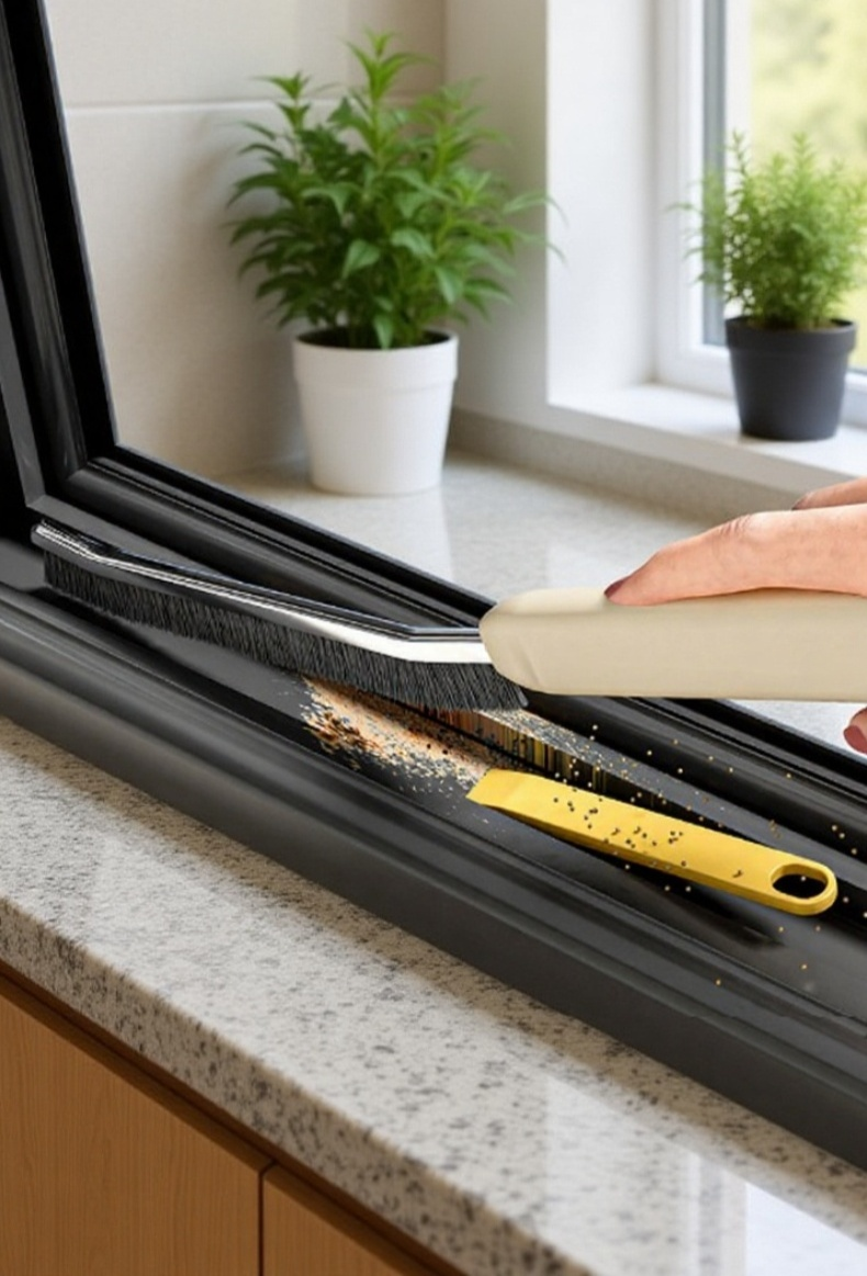 Long handle brush for hard-to-reach areas