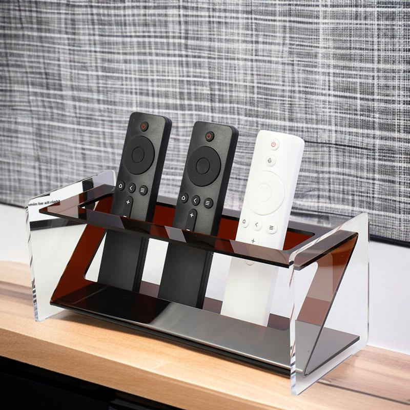 책상 위 아크릴 리모컨 정리함 인테리어