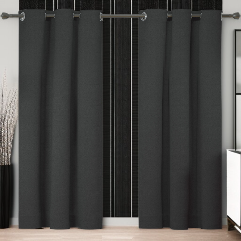 寝室ソリッドカラー高遮光遮光カーテン完成リビングルームバルコニーフル遮光カーテン