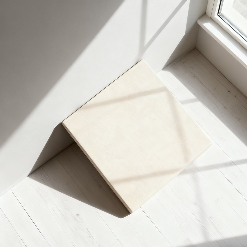 กระเบื้องปูพื้นสีขาวนวล 30 แผ่น