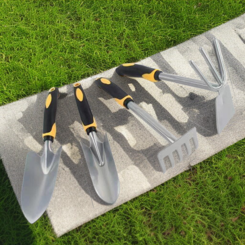 Durable gardening tool set for weeding and soil preparation