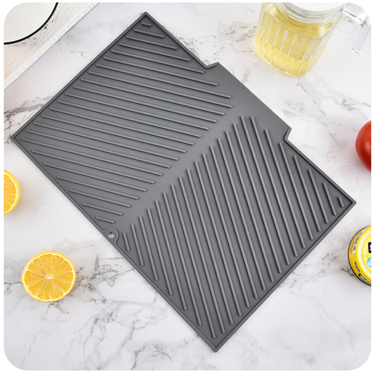 Alfombrilla de silicona antideslizante resistente al calor para drenaje de agua