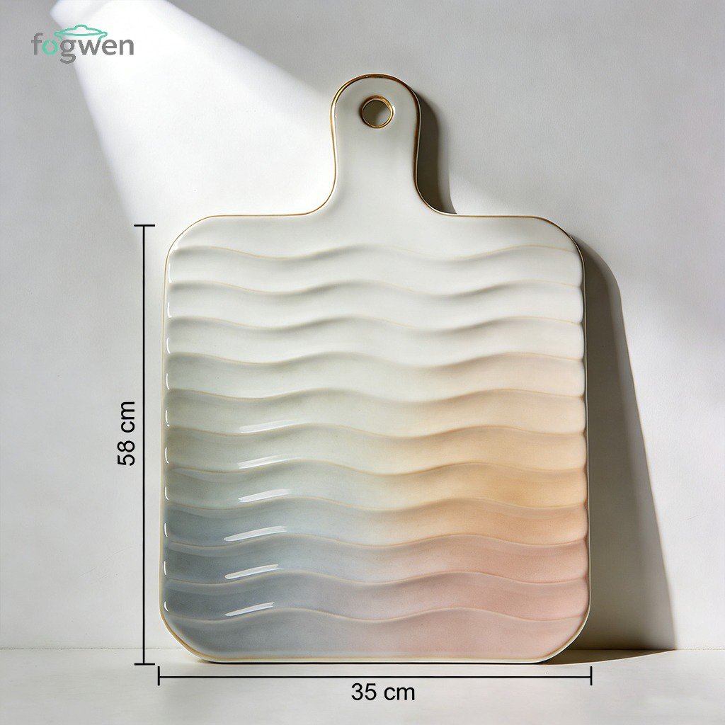 波紋砧板表面細節特寫