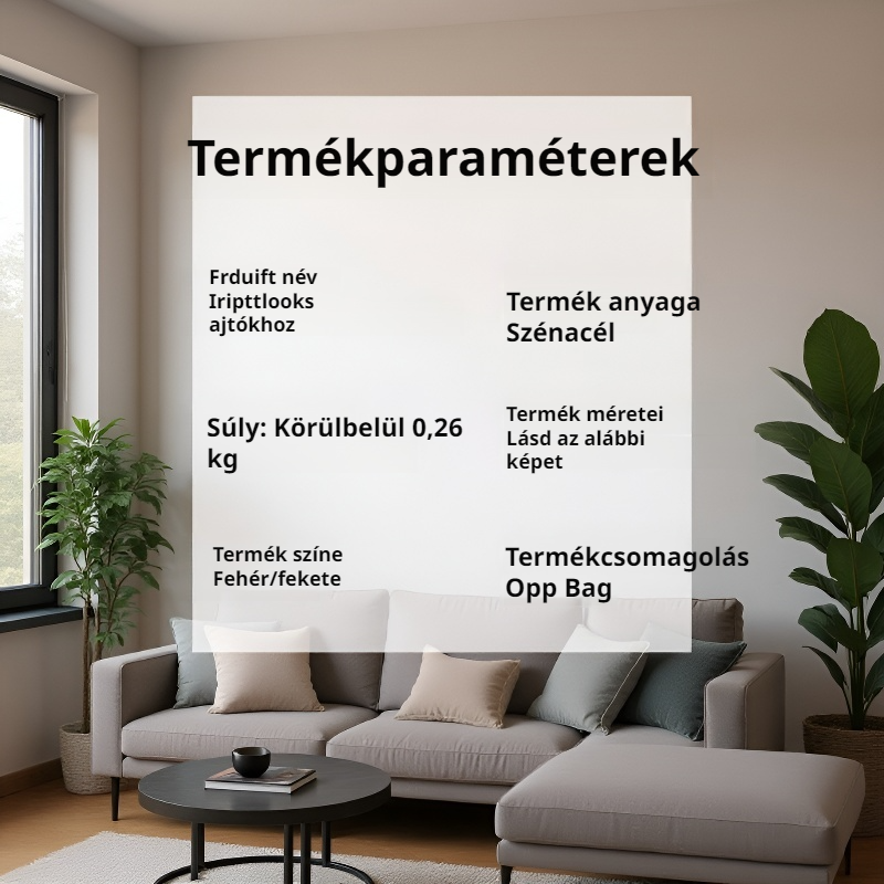 Ajtóra akasztható, fúrás nélküli hálószobai kampó 