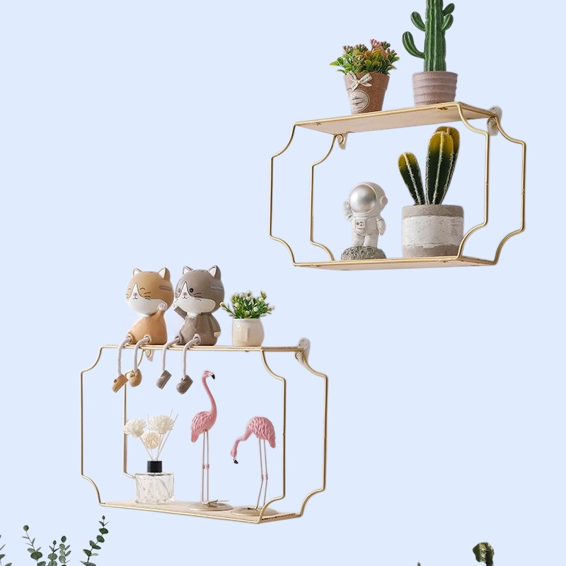  Modern Nordic Wall-Mounted Shelf Set – Home Wall Hanging Rack Trio