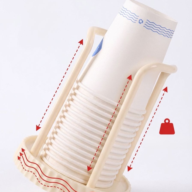 ที่วางแก้วกระดาษแบบใช้แล้วทิ้งเดสก์ท็อปในครัวเรือน ชั้นวางแก้วน้ำแบบใช้แล้วทิ้งอเนกประสงค์