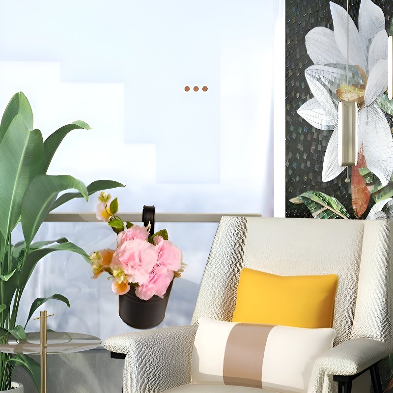 パティオ吊り下げ式アイアンバケツプランター