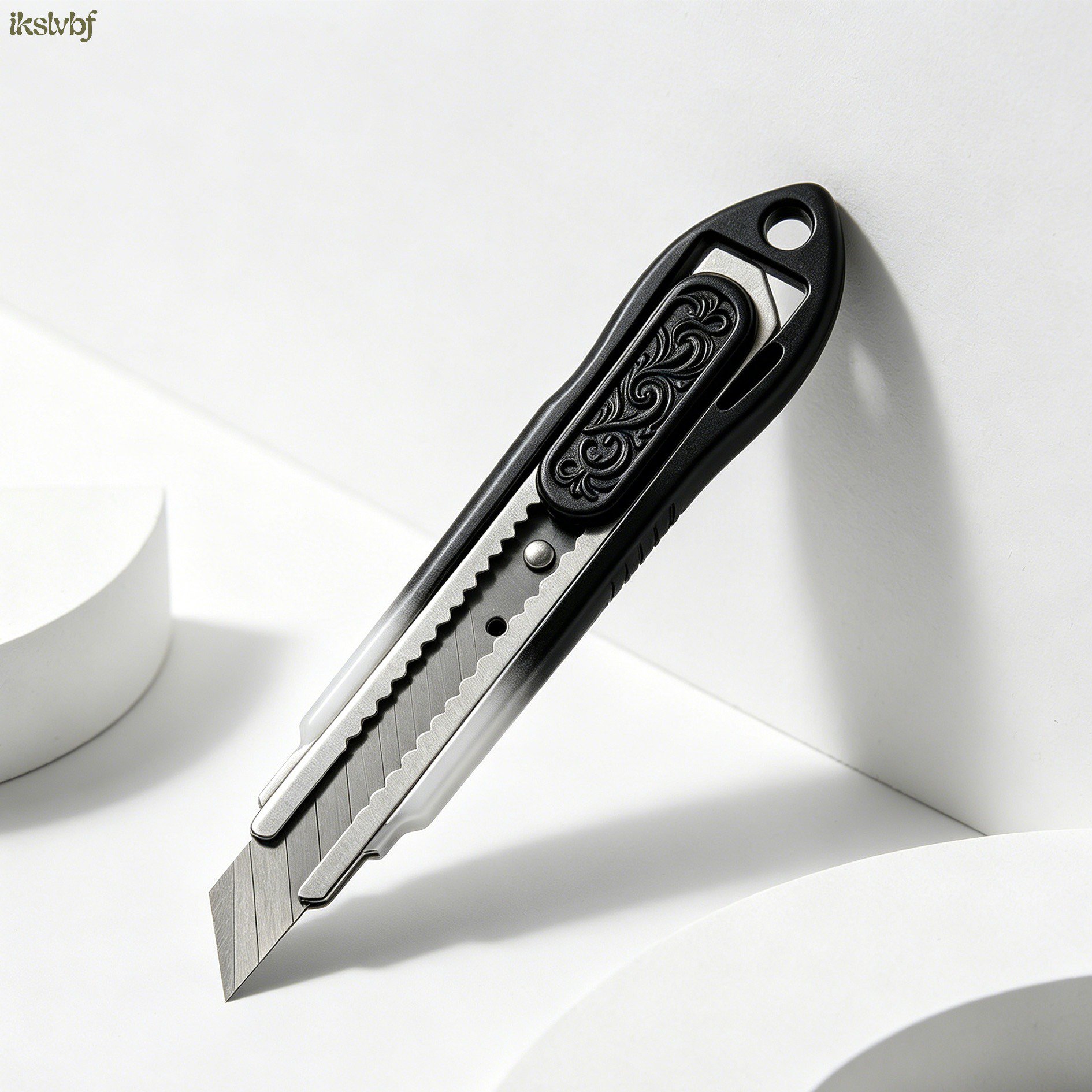 Ergonomic handle design of tungsten steel utility knife