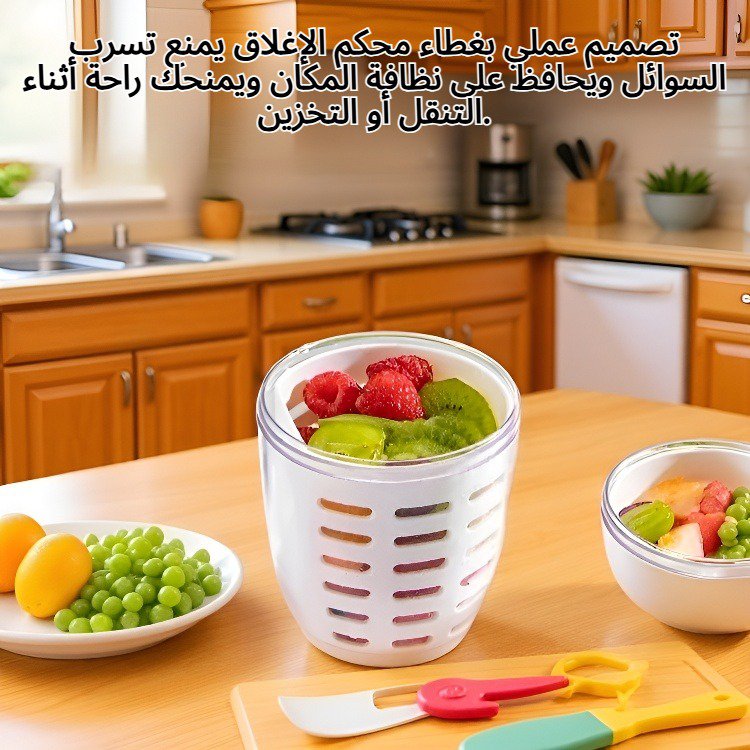 علبة تخزين أكواب الإفطار البلاستيكية