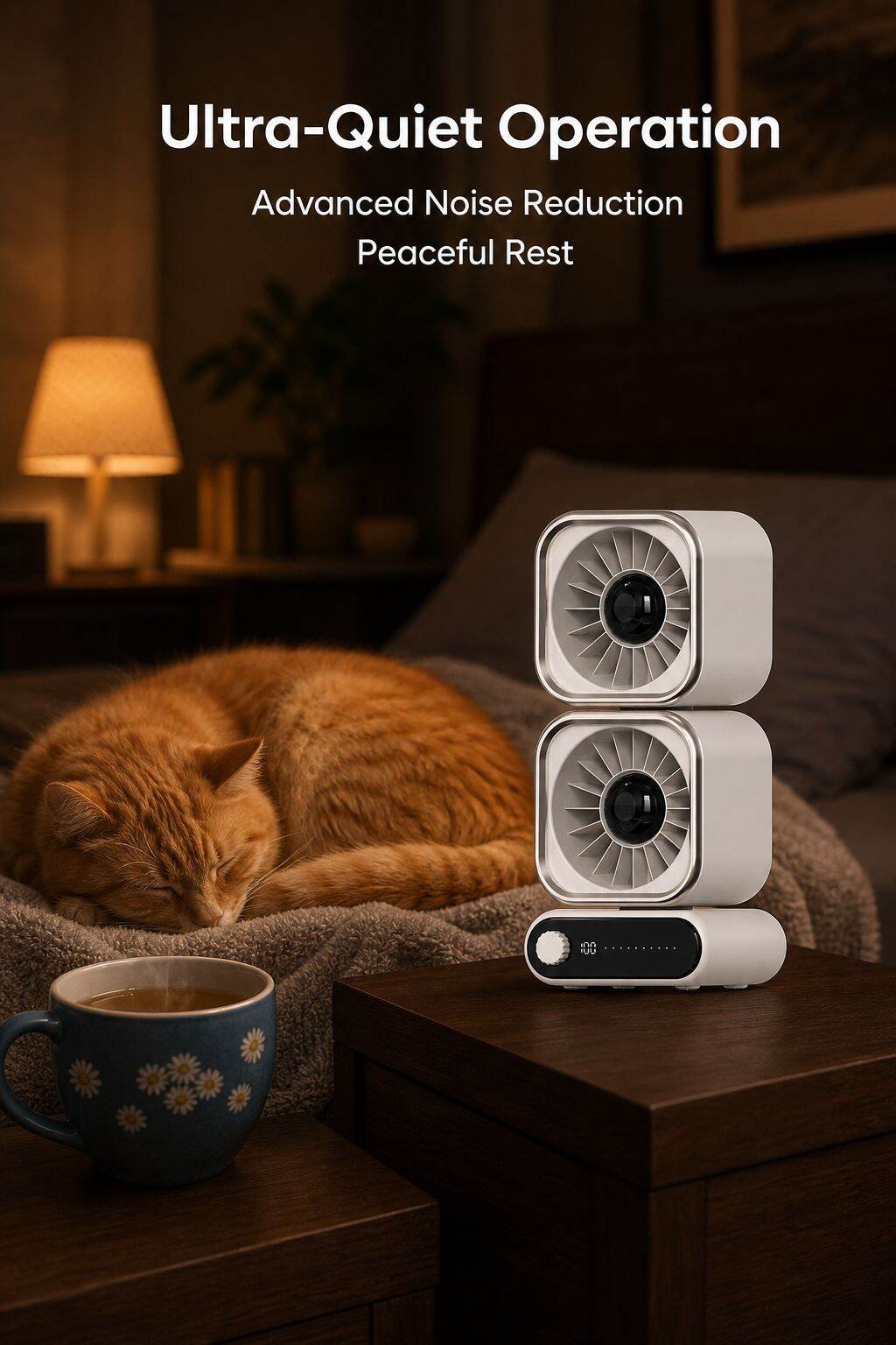 Mini High-Power Desktop Fan, Ultra-quiet USB Rechargeable, 2026 New Model