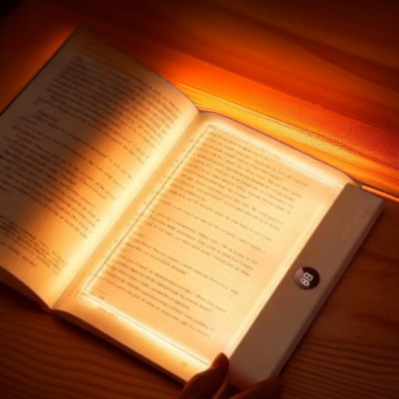 LED rechargeable tri-color stepless dimming tablet reading light