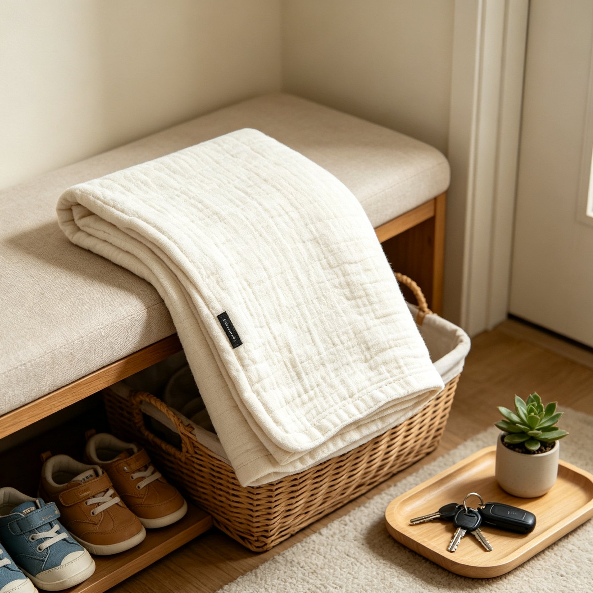 Baumwoll-Babyhandtuch für Neugeborene