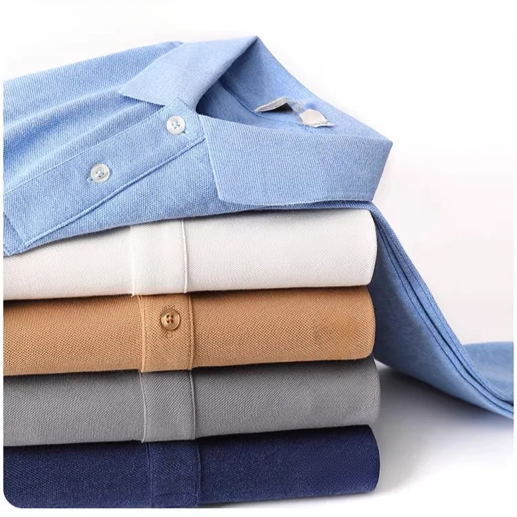 男士休閒長袖翻領襯衫 時尚紐扣上衣