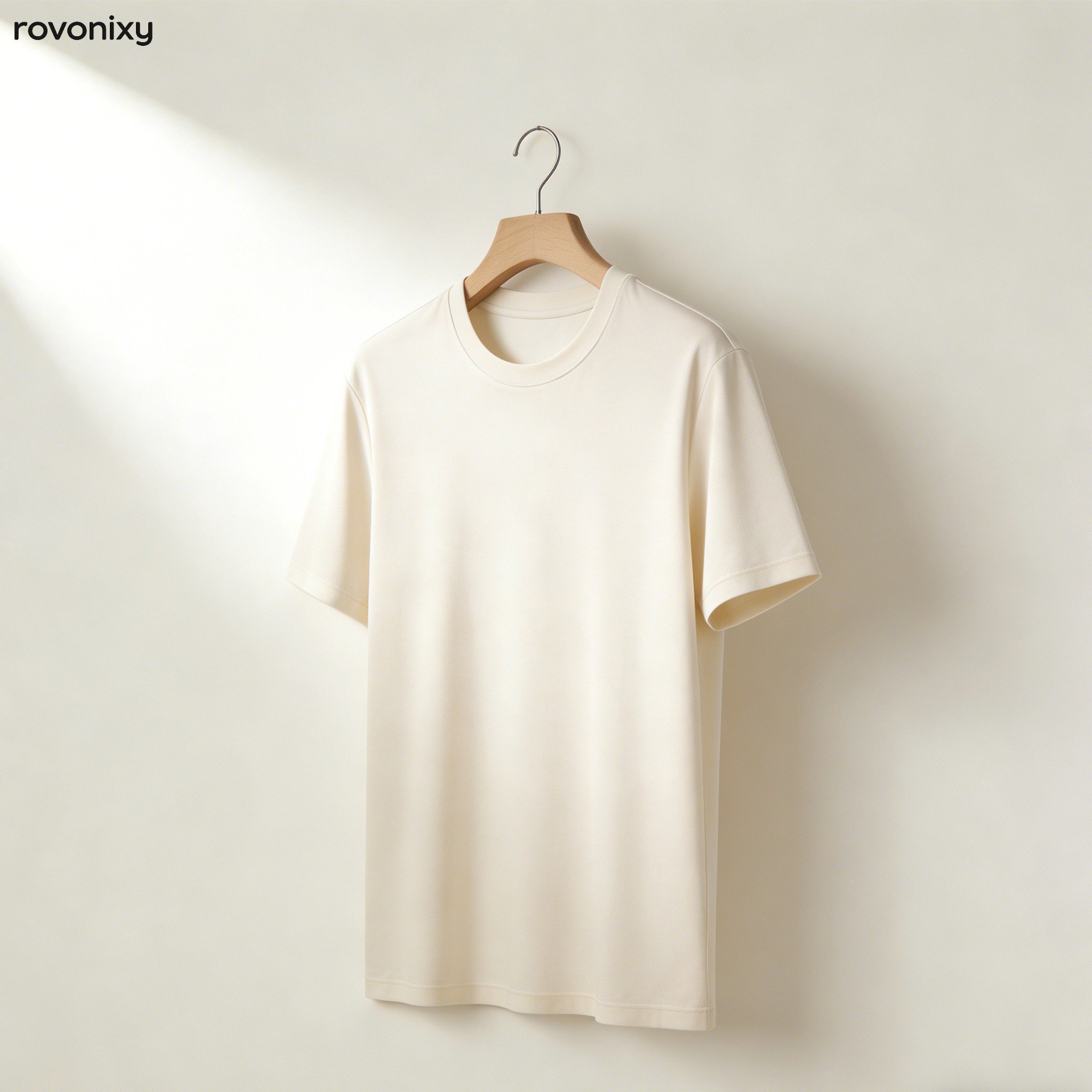 เสื้อยืดผู้ชายสีพื้นสไตล์มินิมอล