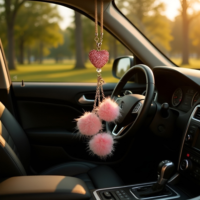 Ozdoba samochodowa z kolorowym pomponem