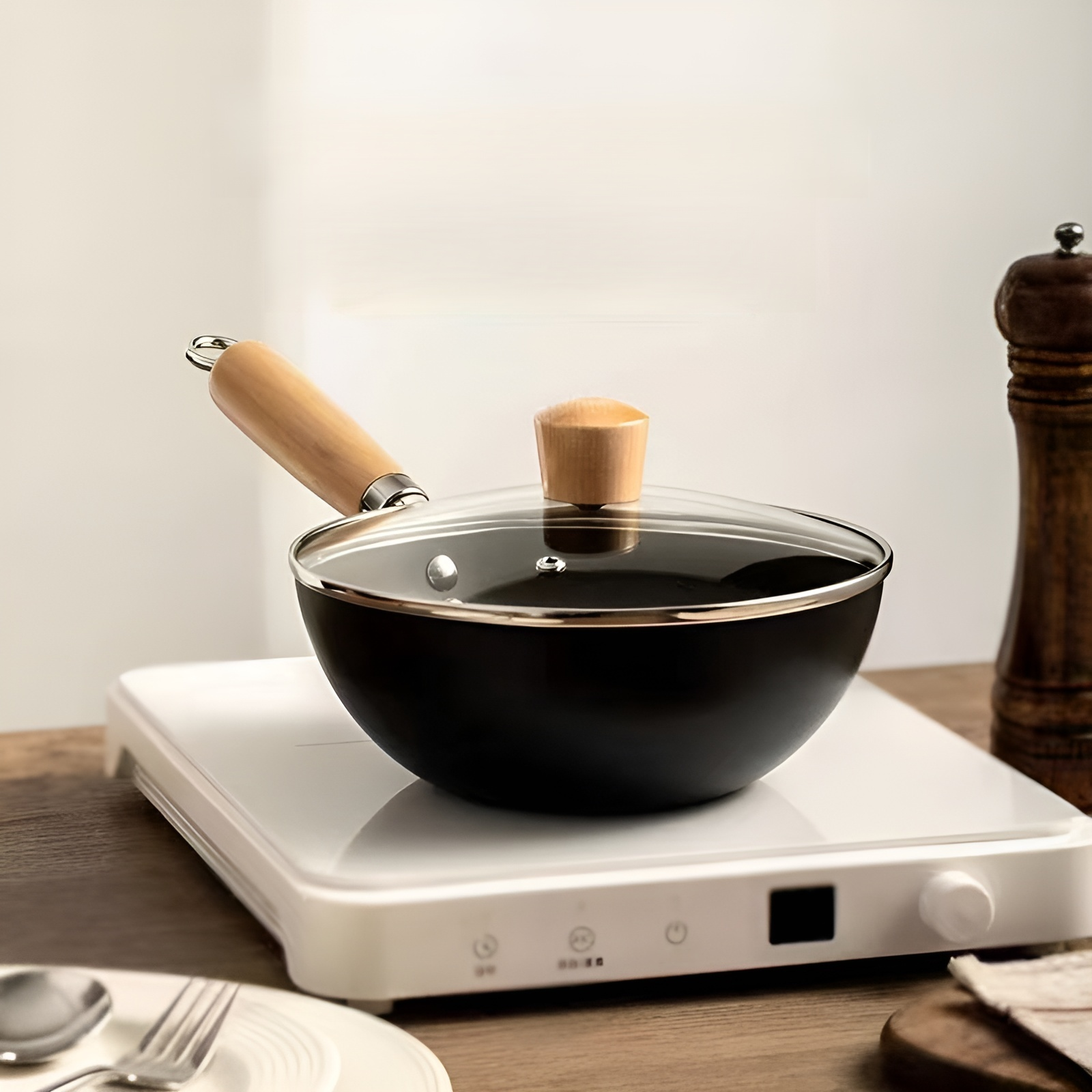 Gusseisen Wok
