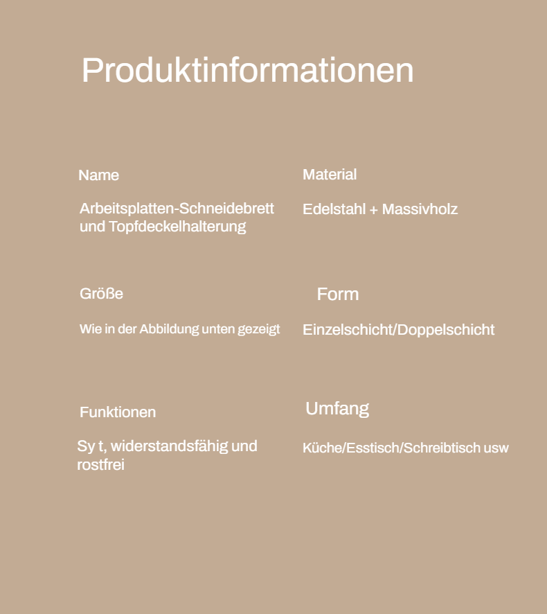 Organisationshilfe für Schneidebretter aus Buchenholz