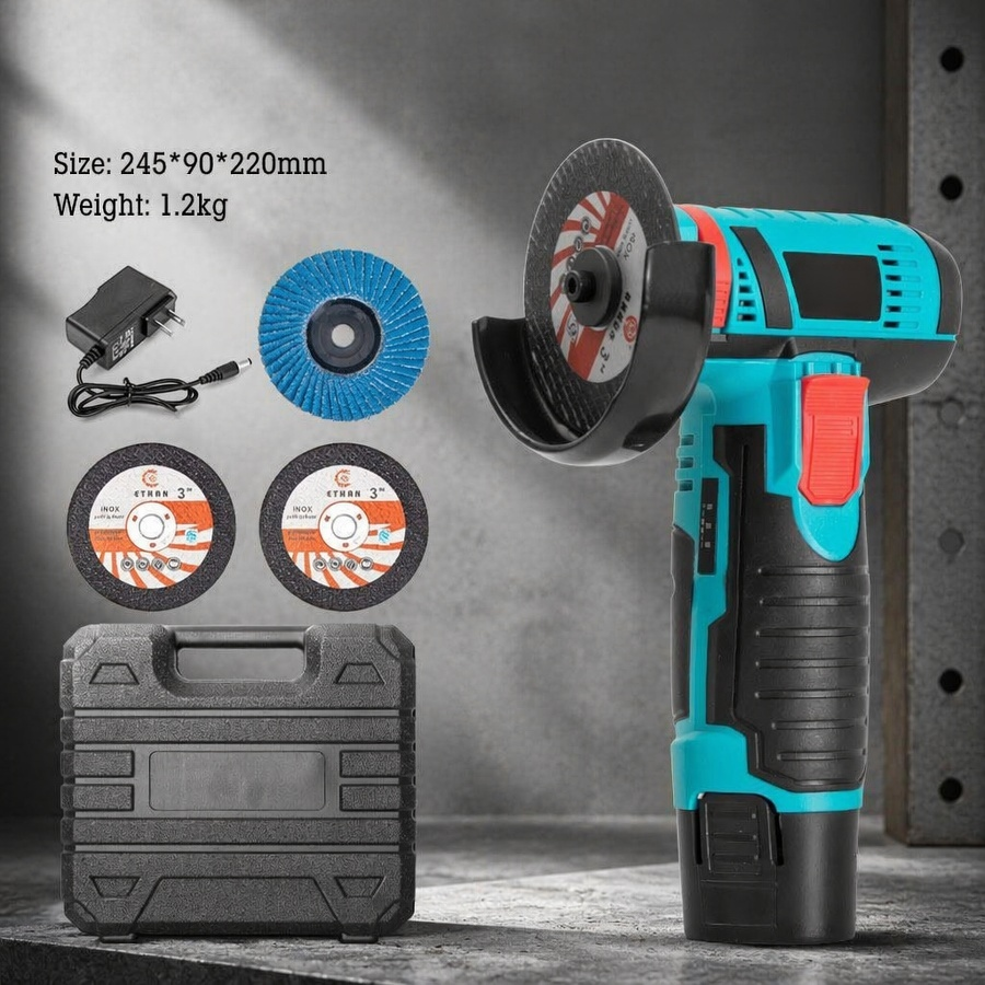 Cordless Rechargeable Angle Grinder for Home Use