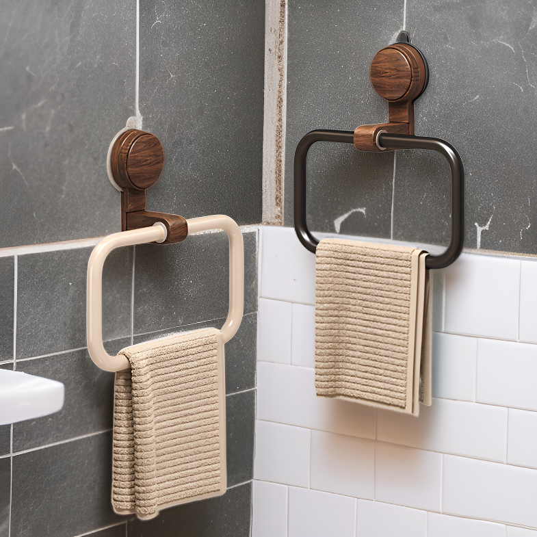 北欧風ウォールナットタオルスタンド