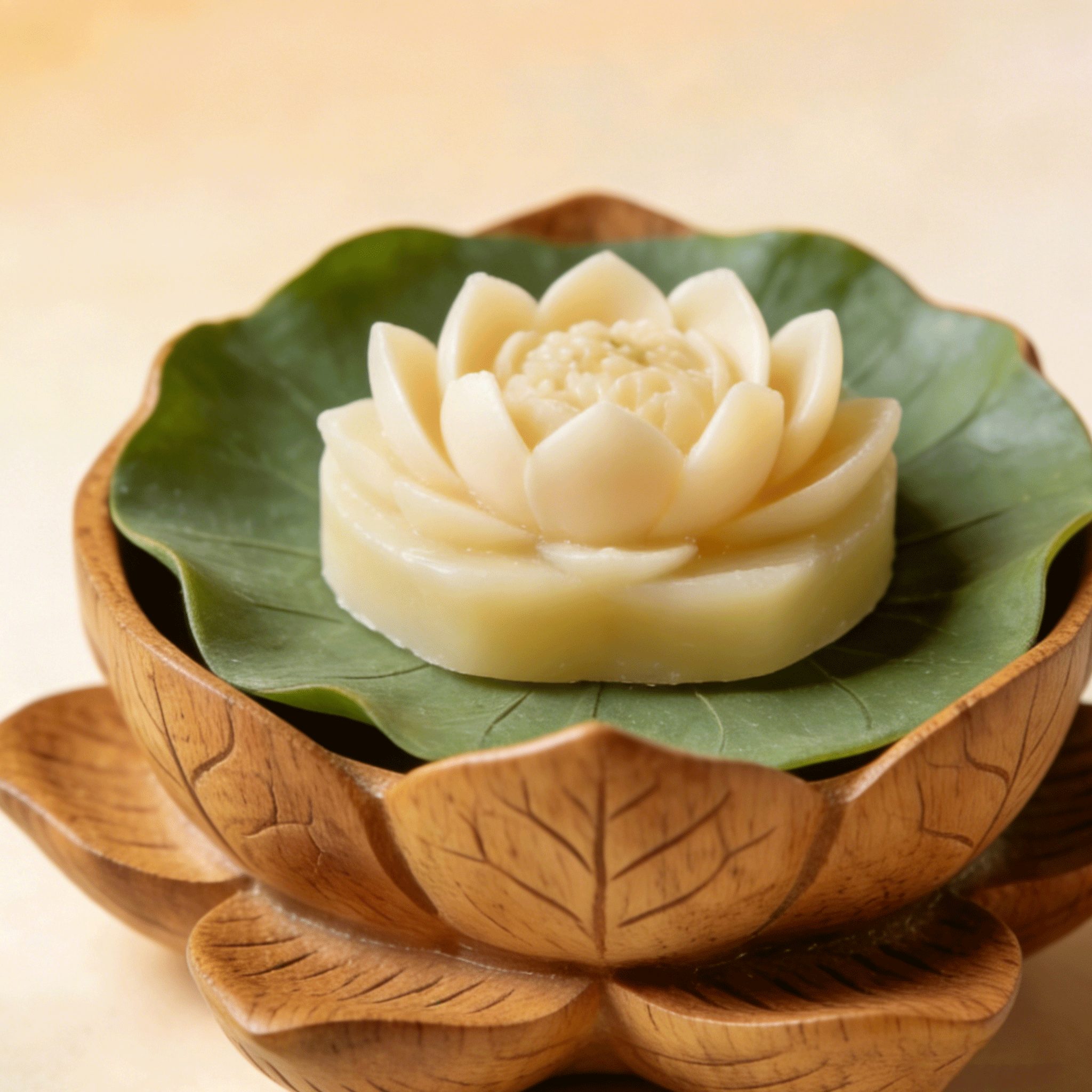 สบู่ตะไคร้ (รูปดอกบัว 5 ก้อน พร้อมถาด)