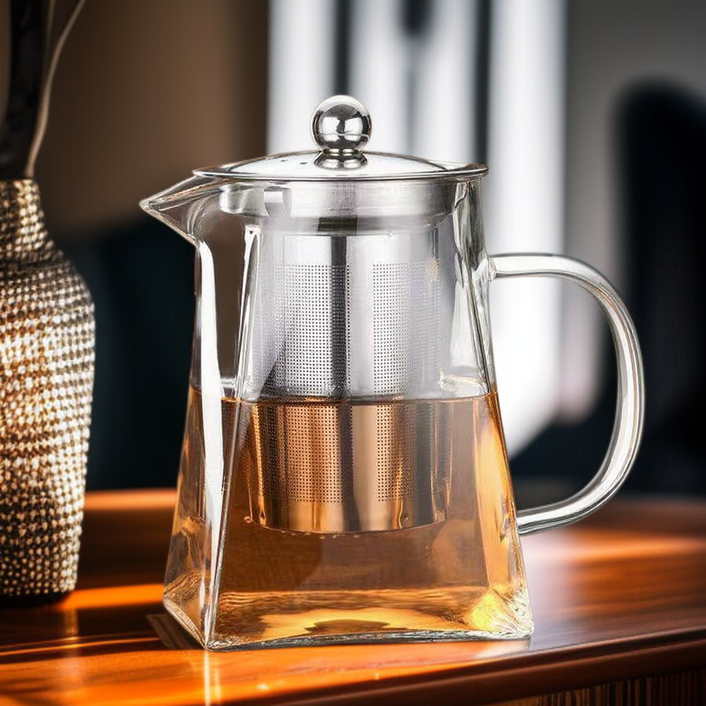 Durable glass tea infuser for home use