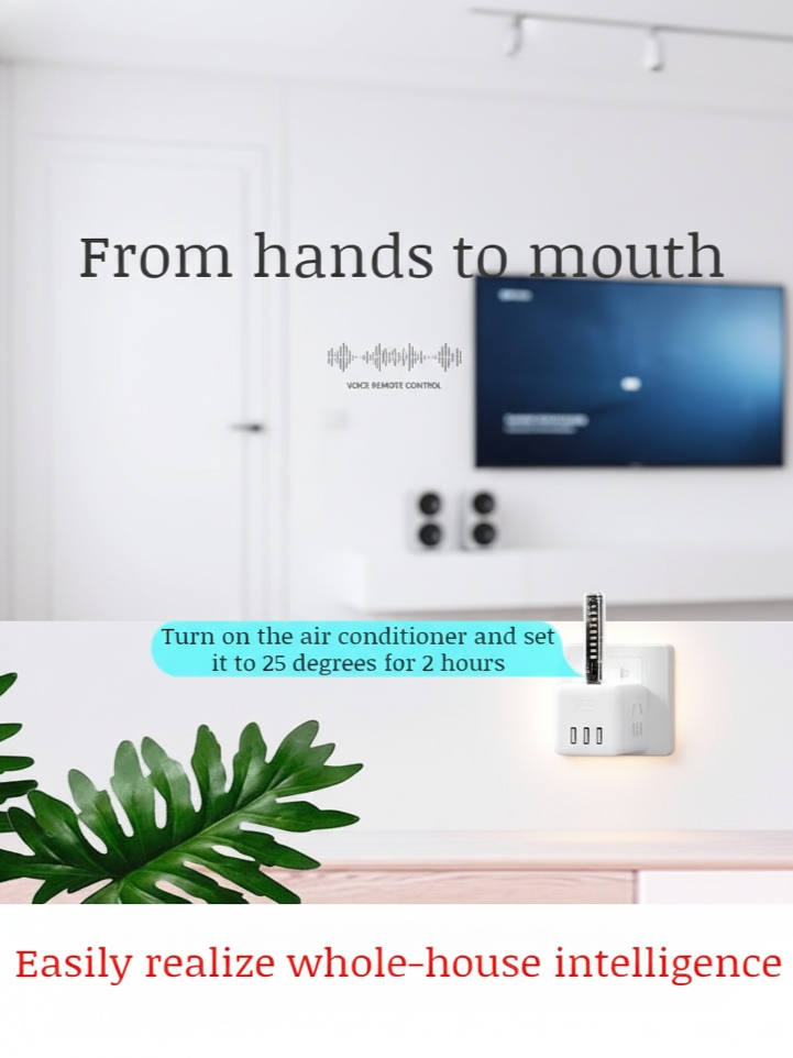 Smart Voice-Controlled AC Companion Night Light