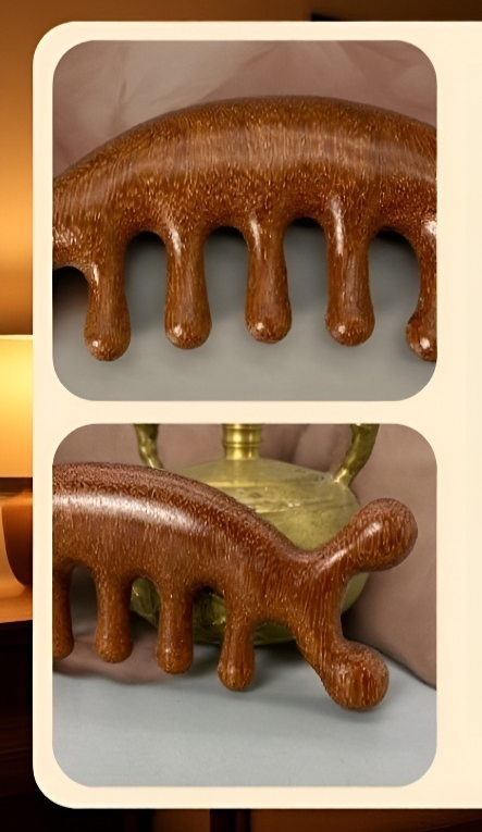 高級感あるサンダルウッド櫛のデザイン