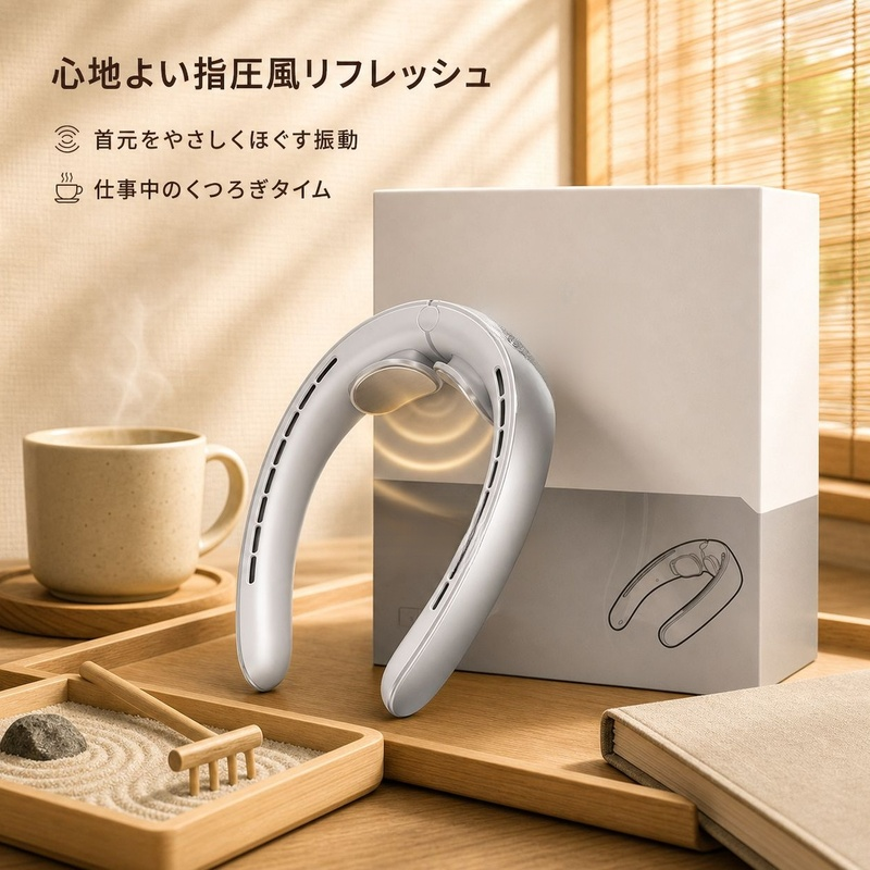 携帯用ネックマッサージファン