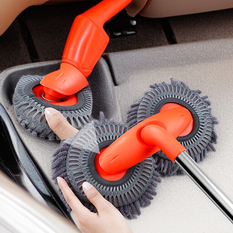 자동차 세차 필수 듀얼 롱 손잡이 연모 브러쉬 디자인 신축성 밀대 용품 공구 세트