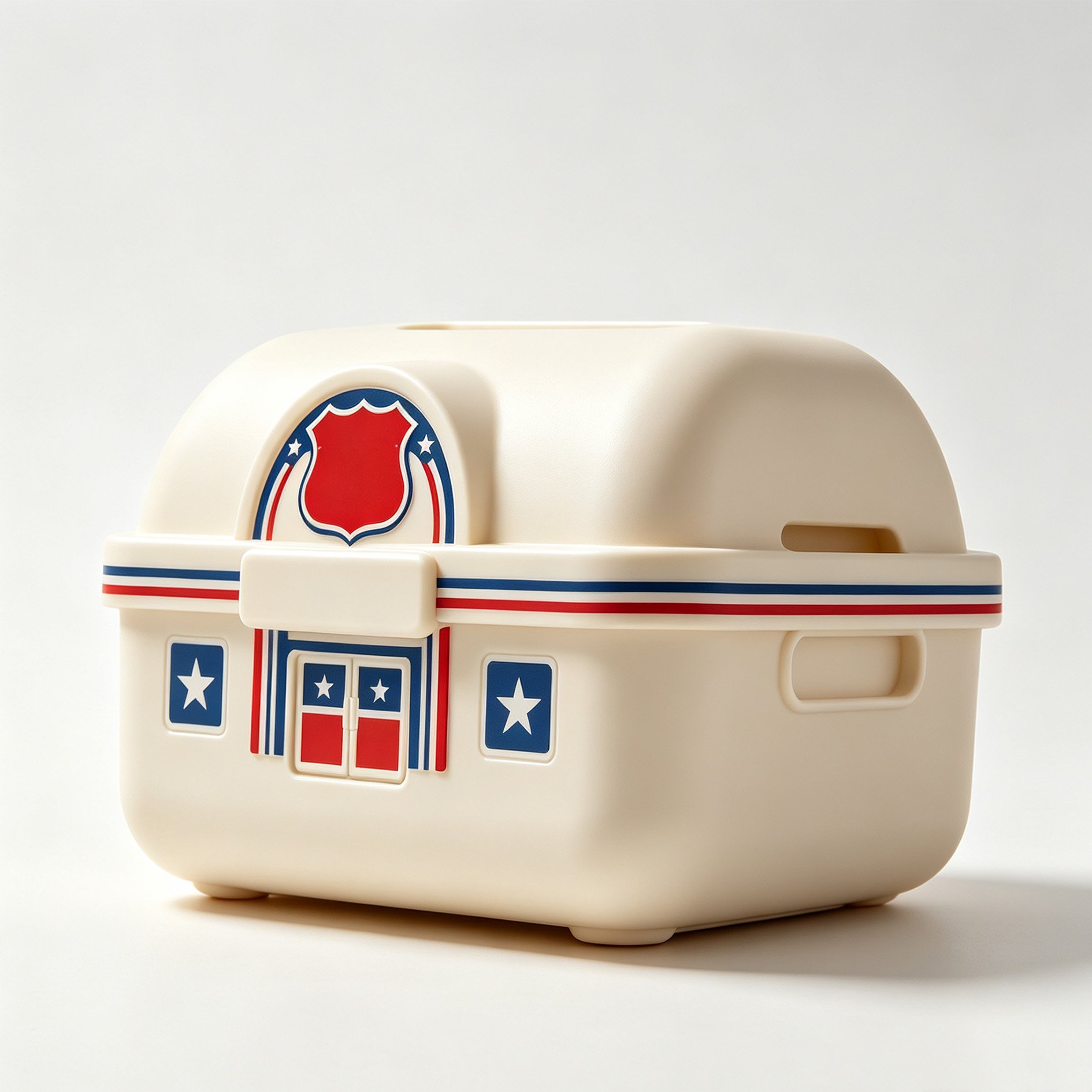 Vintage American flag design storage box