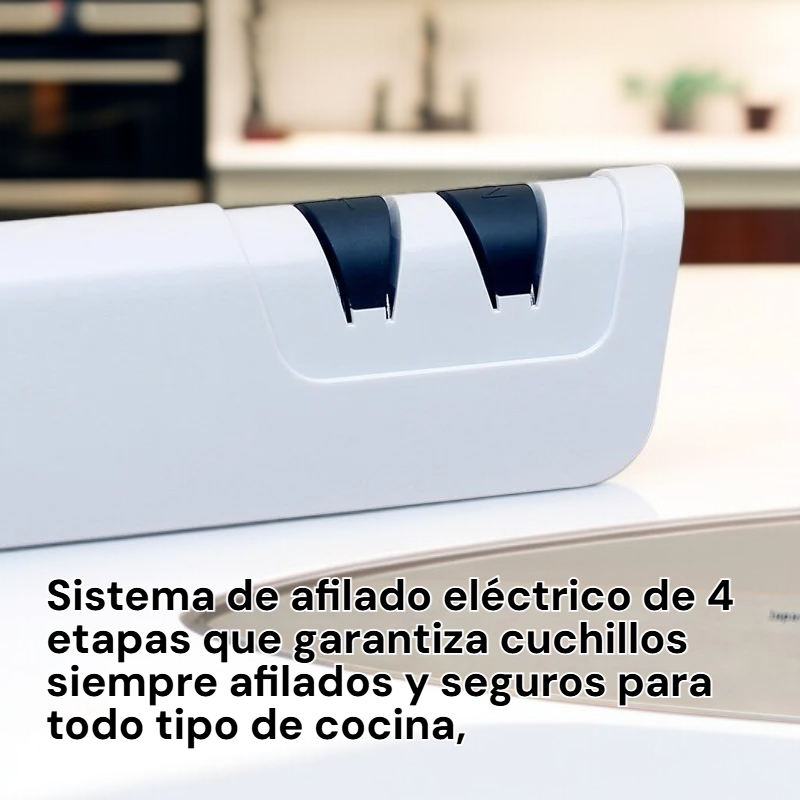 Afilador de cuchillas eléctrico con piedra de afilar