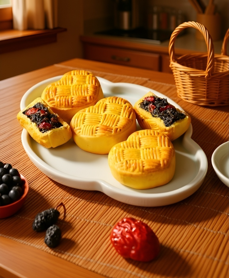 붉은 대추와 파이브 블랙 케이크 포장 모습