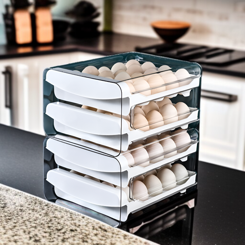 Kitchen Egg Tray Drawer Style Egg Box Food Grade Refrigerator Fresh Keeping Storage Box