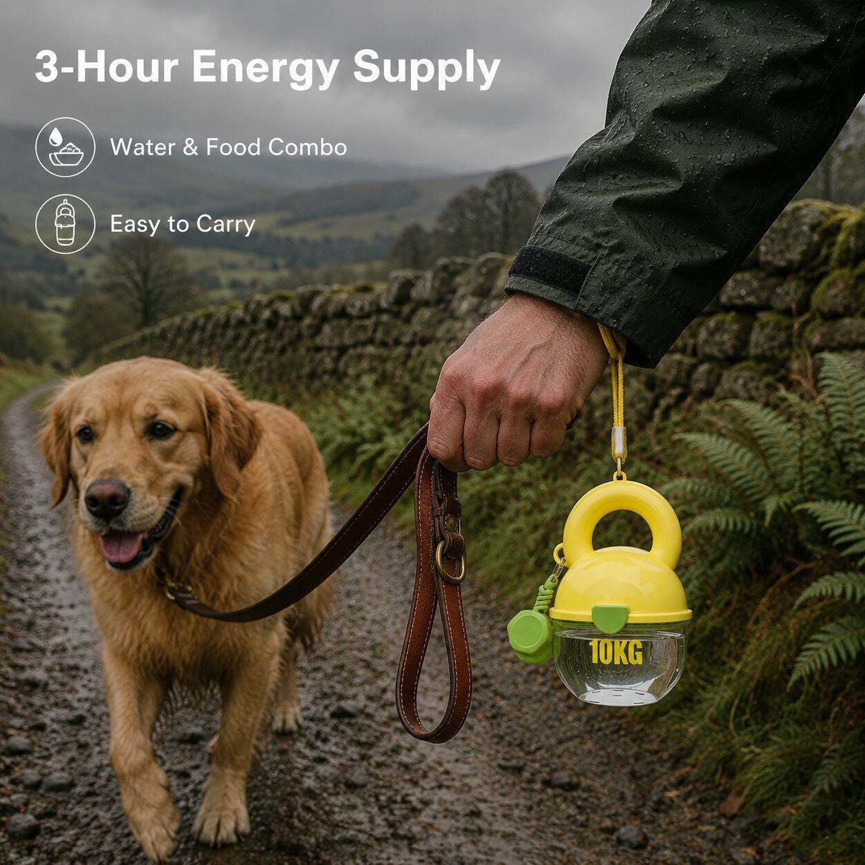 Portable Outdoor Dog Water Bottle and Feeder