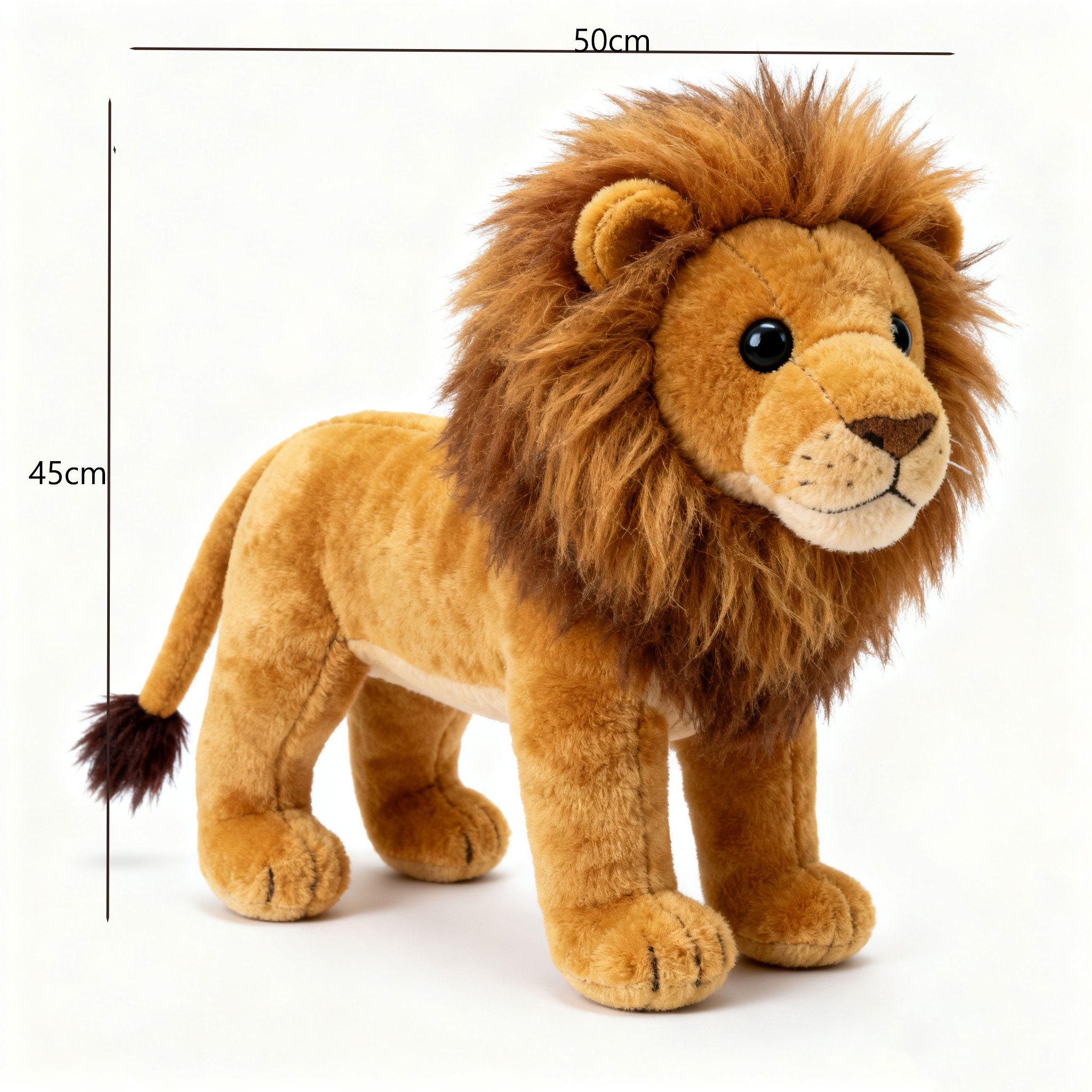 Detail plyšového lva – měkký materiál