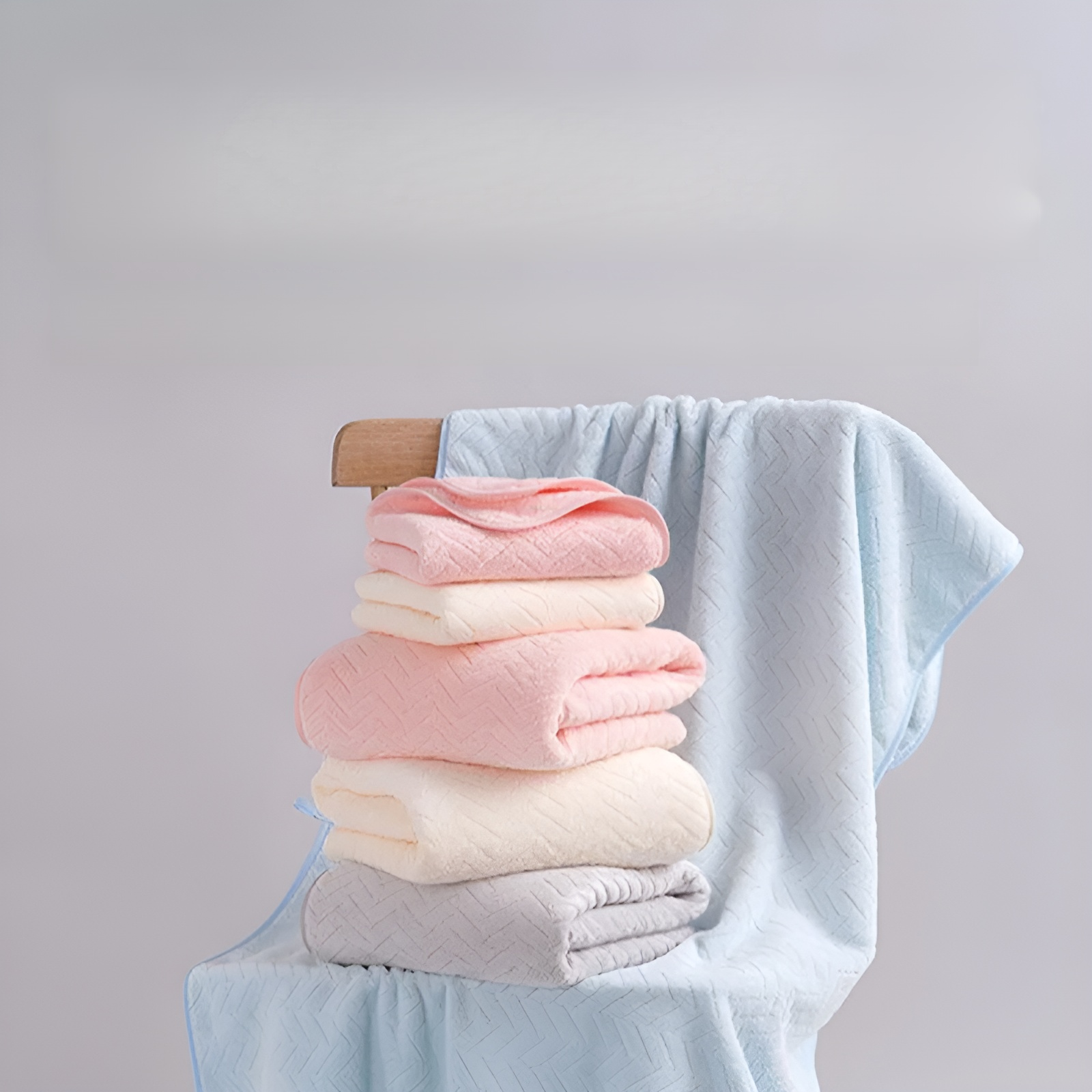 대형 바스타월/비치타월 빠른 흡수 헤어드라이 타월 세트