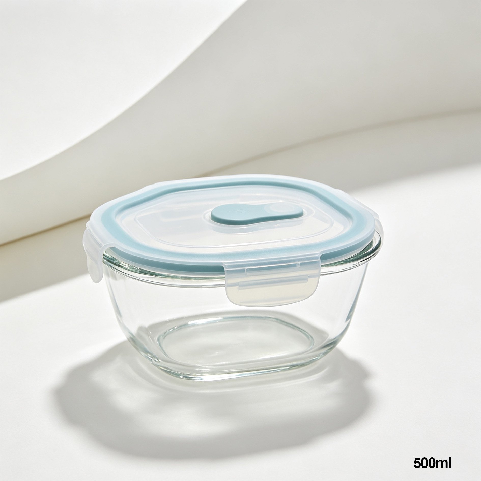 Stackable glass containers for refrigerator organization