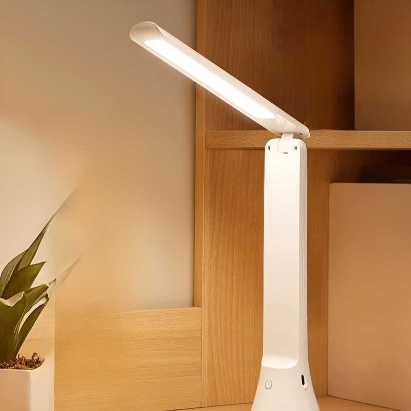 Smart Foldable Desk Lamp with Soft Light, Rechargeable Dual-Purpose Table Lamp