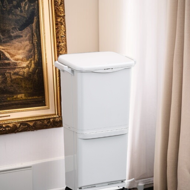 가정용 이중 뚜껑 쓰레기통 일체분류 건습분리 가정용 주방쓰레기통