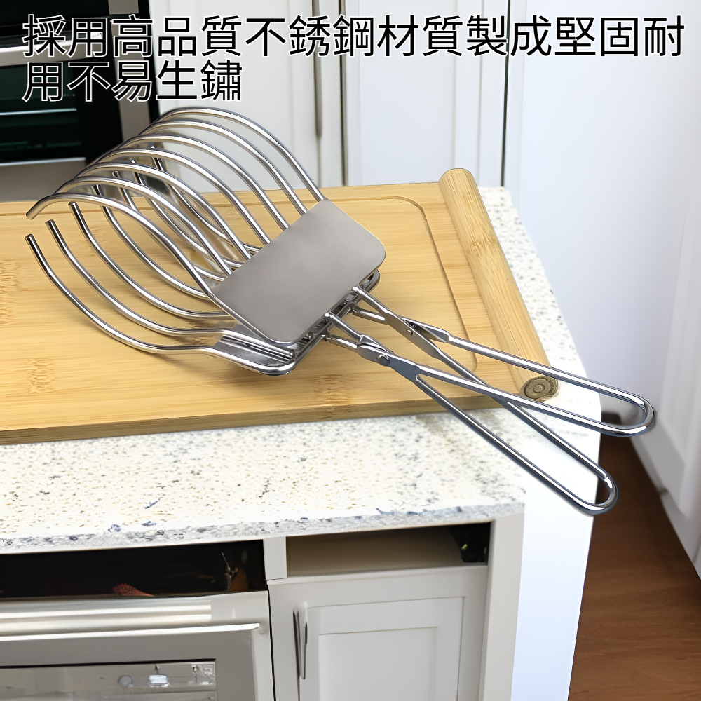 便攜式不銹鋼切片夾 火腿麵包燒烤分隔 多用途